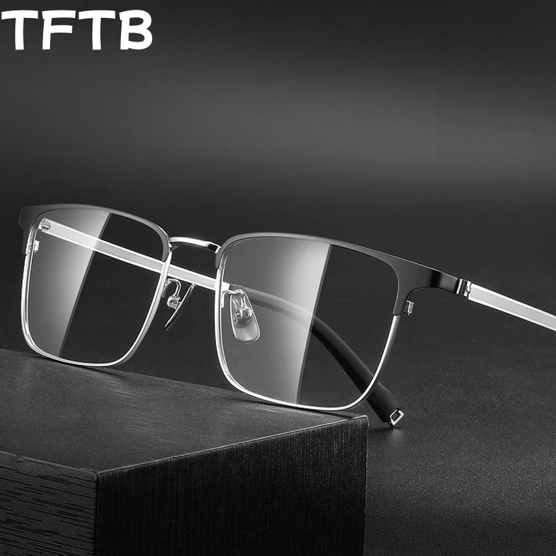 TFTB Business Men's Titanium Alloy Glasses Ultralight Fashion Square Eyewear Simple Optical Prescription Eyeglasses Frame 26009
TFTB Business Men's Titanium Alloy Glasses Ultralight Fashion Square Eyewear Simple Optical Prescription Eyeglasses Frame 26009