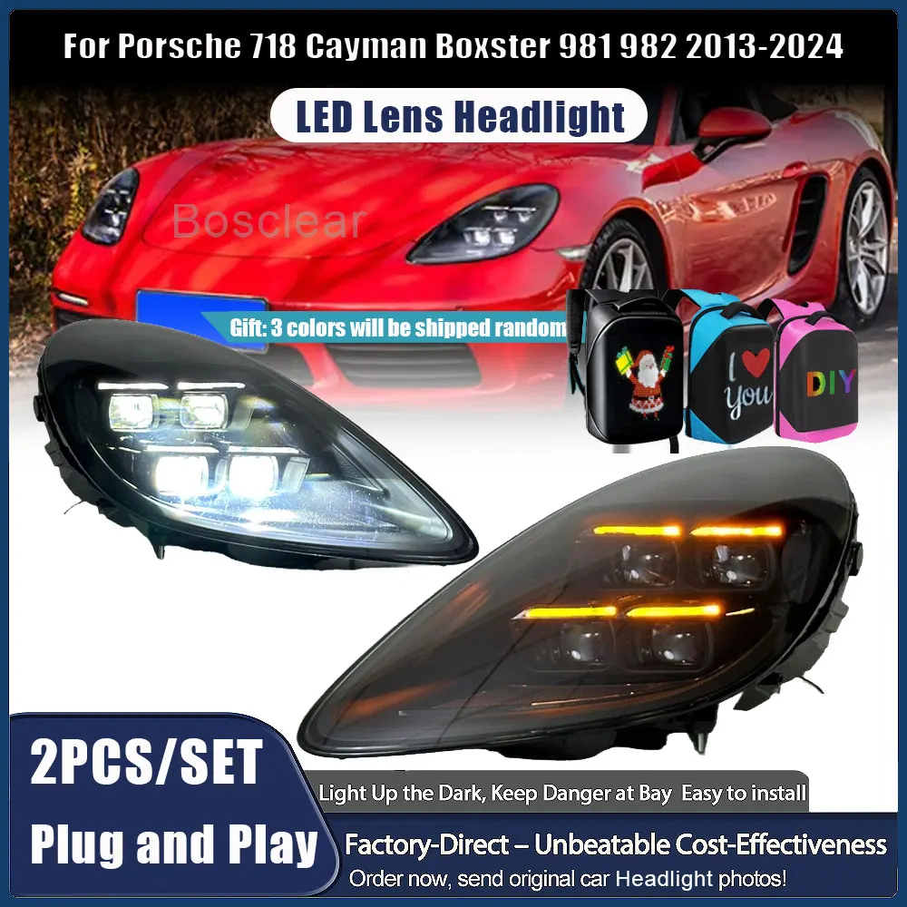 Headlamp Assembly For Porsche 718 GT4 LED Headlight Lens 2013-2015 16-2023 Cayman 981 982 Boxster DRL Daytime Running Front Lamp
Headlamp Assembly For Porsche 718 GT4 LED Headlight Lens 2013-2015 16-2023 Cayman 981 982 Boxster DRL Daytime Running Front Lamp