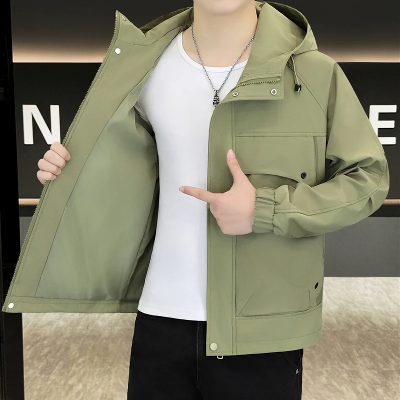 Casual Thin Men's Jacket Spring Autumn 2025 New Fashion Youth Brand Street Style Handsome Top Polyester Fiber Zipper Decoration
Casual Thin Men's Jacket Spring Autumn 2025 New Fashion Youth Brand Street Style Handsome Top Polyester Fiber Zipper Decoration