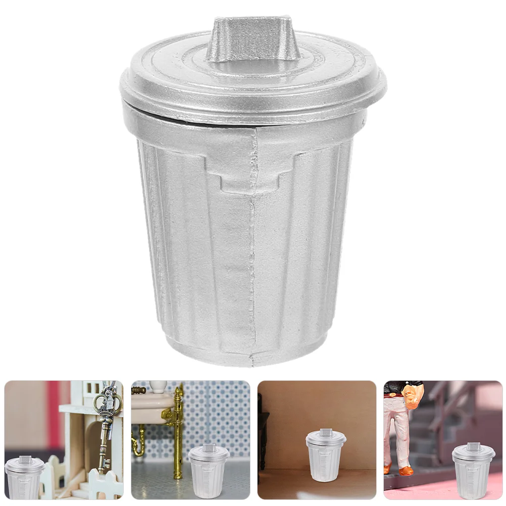 Trashcan House Model Aluminum Food Play Desktop Dollhouse Small Pencil Buckets Flower Rubbish Bin Table Garbage with Lid
Trashcan House Model Aluminum Food Play Desktop Dollhouse Small Pencil Buckets Flower Rubbish Bin Table Garbage with Lid