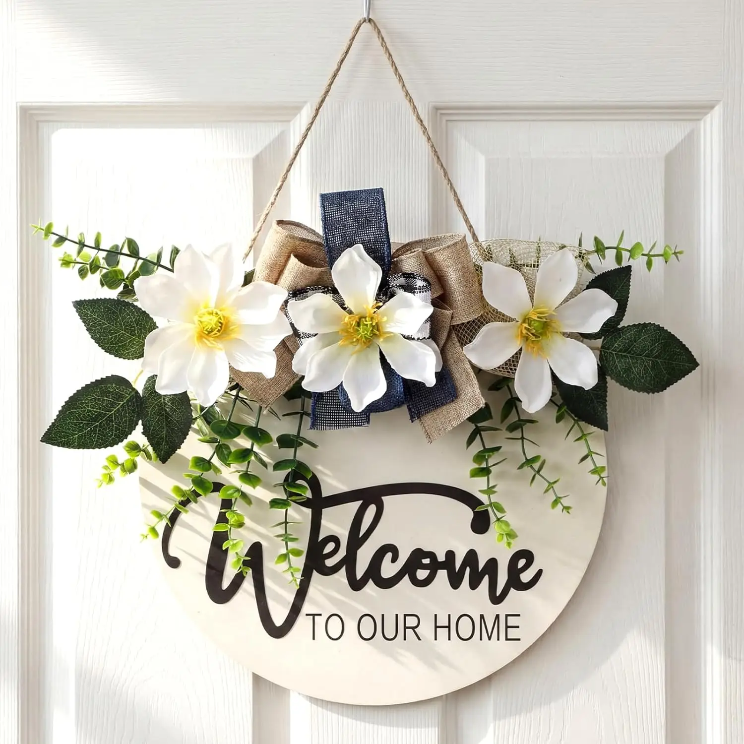 Welcome Sign for Front Door 12 Inch 3D Magnolia Wood Wreath Summer Decor
Welcome Sign for Front Door 12 Inch 3D Magnolia Wood Wreath Summer Decor