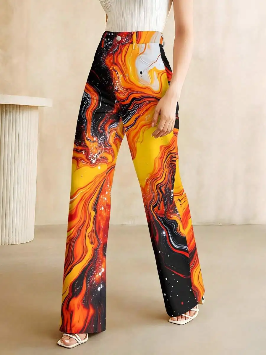 Abstract Flame Cosmic Galaxy Print Wide Leg Jeans For Women Casual Party Wear
Abstract Flame Cosmic Galaxy Print Wide Leg Jeans For Women Casual Party Wear