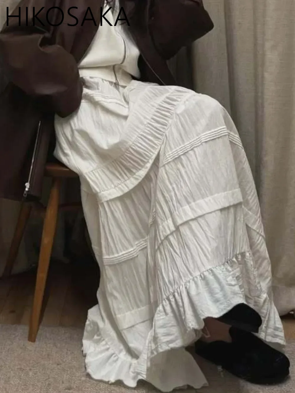 Japan Style Sweet White Long Skirts Women High Wasit A-line Pleated Patchwork Casual Jupe Female 2025 Spring Summer Chic Faldas
Japan Style Sweet White Long Skirts Women High Wasit A-line Pleated Patchwork Casual Jupe Female 2025 Spring Summer Chic Faldas