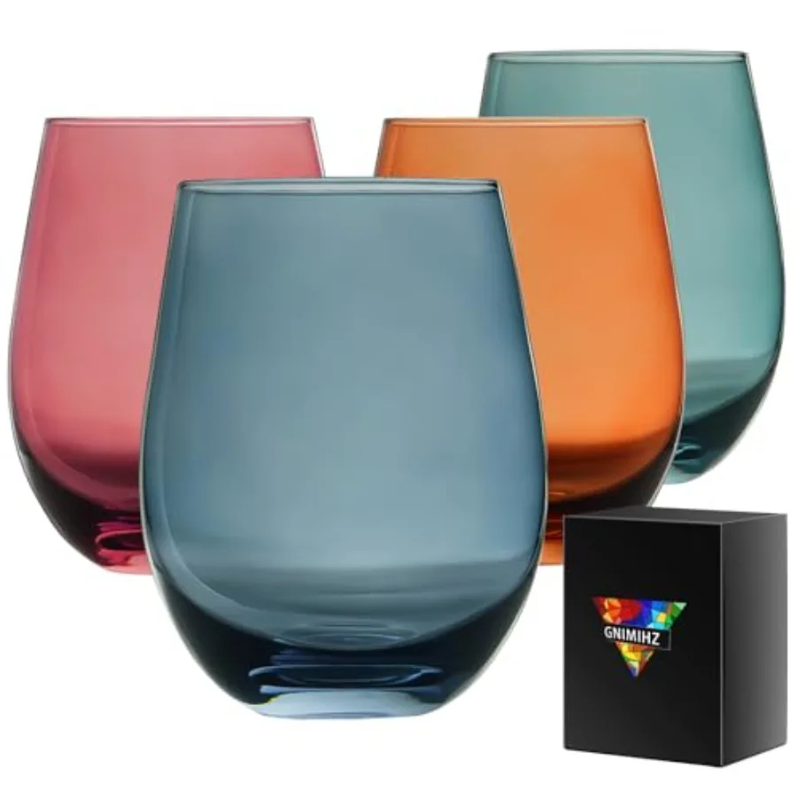 Steml Wine Glasses for Red or White Wine Set of 4,18-Ounces, Large Wine Glasses for Cabernet, Pinot Noir, Bury, Bordeaux (4colo
Steml Wine Glasses for Red or White Wine Set of 4,18-Ounces, Large Wine Glasses for Cabernet, Pinot Noir, Bury, Bordeaux (4colo
