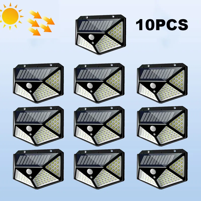 Outdoor Motion Sensor Lamp Solar Powered Lamp Waterproof 100 Led Spotlight Street Wall Light Garden Decoration 1/2/3/4/8/10Pcs
Outdoor Motion Sensor Lamp Solar Powered Lamp Waterproof 100 Led Spotlight Street Wall Light Garden Decoration 1/2/3/4/8/10Pcs