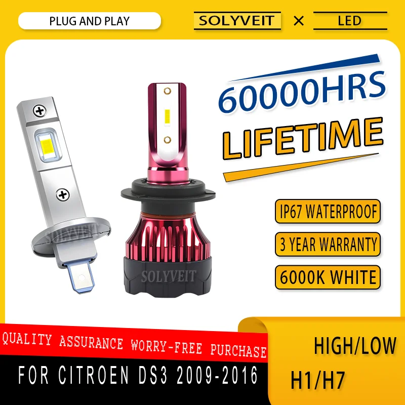 Clearer and More Durable Brighter reliable H1 H7 LED HIGH LOW HEADLIGHTS FOR Citroen DS3 2009 2010 2011 2012 2013 2014 2015 2016
Clearer and More Durable Brighter reliable H1 H7 LED HIGH LOW HEADLIGHTS FOR Citroen DS3 2009 2010 2011 2012 2013 2014 2015 2016