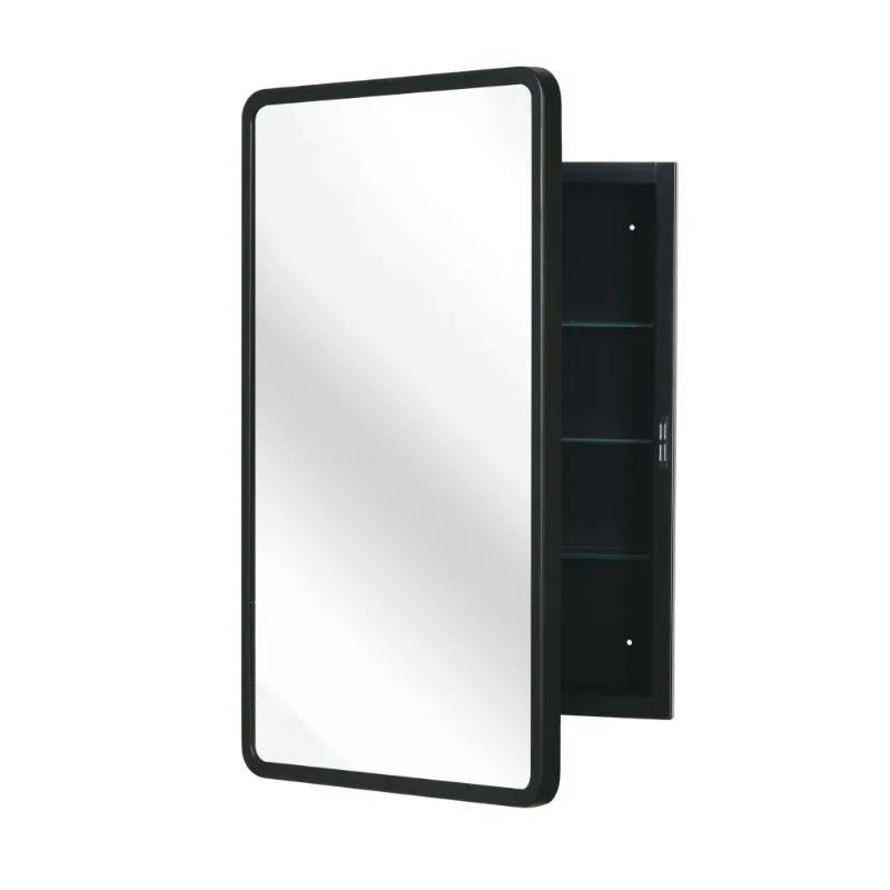 Черный аптечка для ванной комнаты с зеркалом, утопленный настенный органайзер для хранения туалетных принадлежностей и ухода за волосами
Черный аптечка для ванной комнаты с зеркалом, утопленный настенный органайзер для хранения туалетных принадлежностей и ухода за волосами