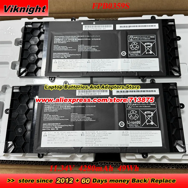 FPB0359S FPB0360S Battery 15.12V 4280mAh 65Wh 11.34V 4280mAh 49Wh For LifeBook U7511 U7512 U7411 FMVNBP253 FPCBP592 FMVNBP252
FPB0359S FPB0360S Battery 15.12V 4280mAh 65Wh 11.34V 4280mAh 49Wh For LifeBook U7511 U7512 U7411 FMVNBP253 FPCBP592 FMVNBP252