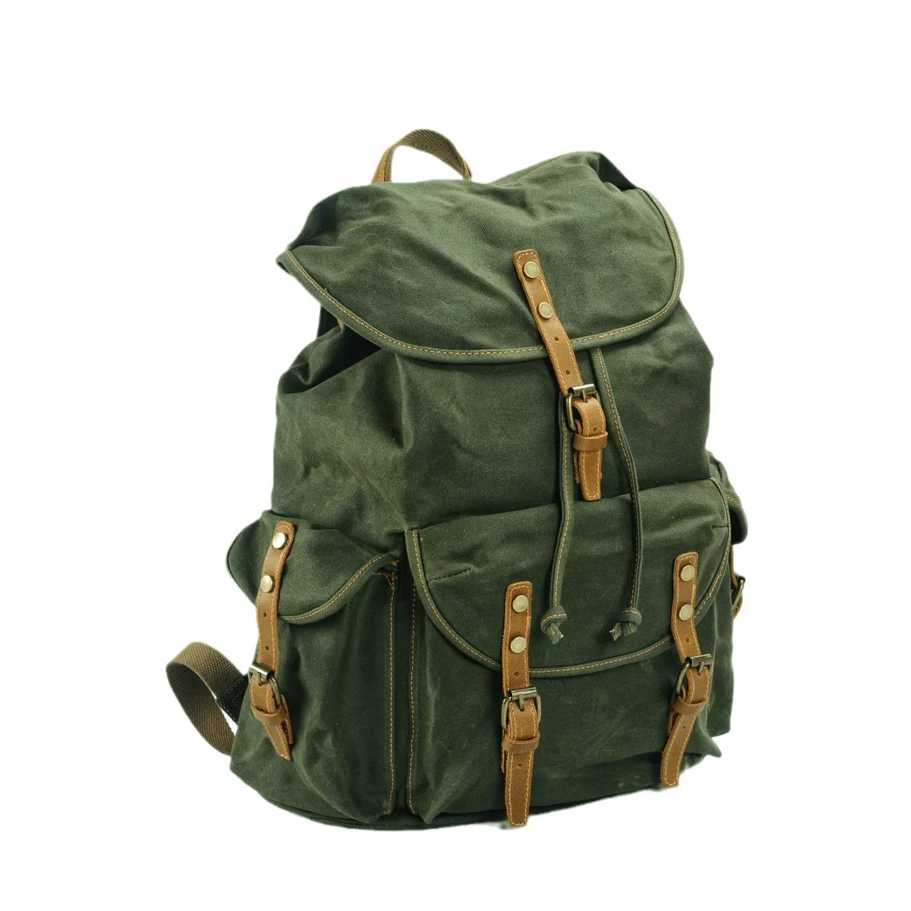 Classic Canvas Leather Backpack Big Capacity Multi Pocket Daypack for Work Travel
Classic Canvas Leather Backpack Big Capacity Multi Pocket Daypack for Work Travel