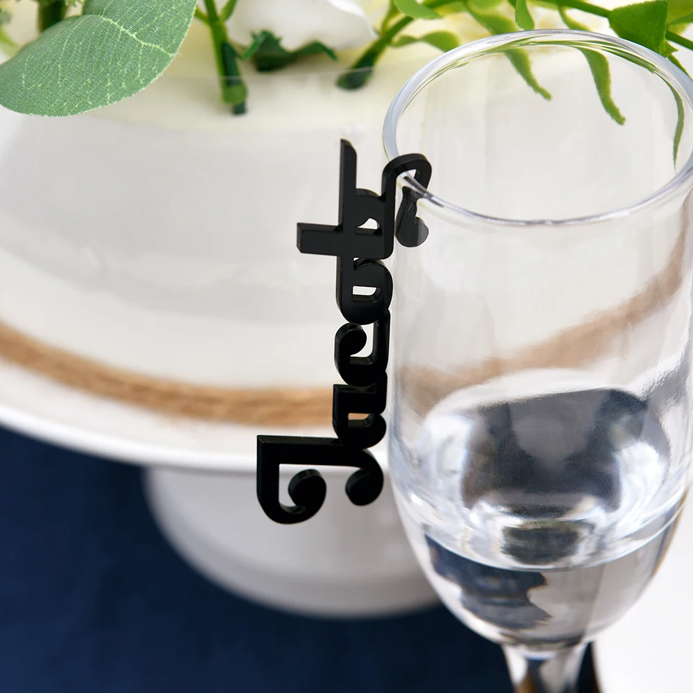 Personalized wedding logo Customize individual acrylic names Wine glass pendant Seat nameplates set markers Laser cut initials
Personalized wedding logo Customize individual acrylic names Wine glass pendant Seat nameplates set markers Laser cut initials