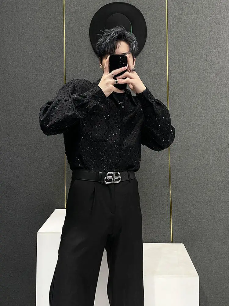 Trendy Men's Loose Fit Starry Pattern Barber Shirt Summer Long Sleeve Fashion Nightclub Stylish Edgy Cool Design
Trendy Men's Loose Fit Starry Pattern Barber Shirt Summer Long Sleeve Fashion Nightclub Stylish Edgy Cool Design