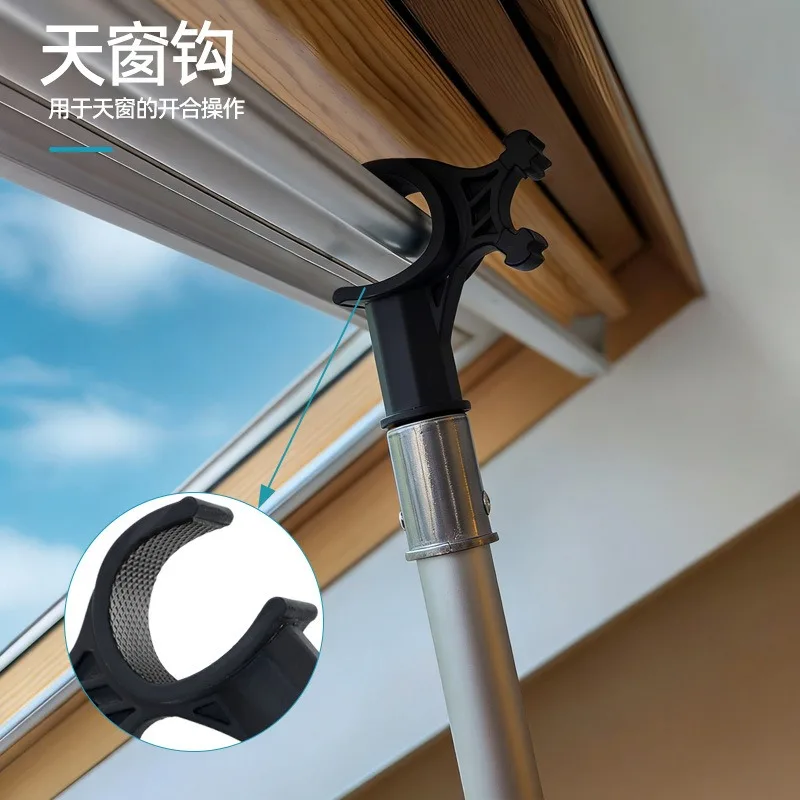 The Aluminum Alloy Multi-section Rod Sunroof Hook Window Opener Is Suitable for Villa Skylight Hooks and Attic Skylight
The Aluminum Alloy Multi-section Rod Sunroof Hook Window Opener Is Suitable for Villa Skylight Hooks and Attic Skylight