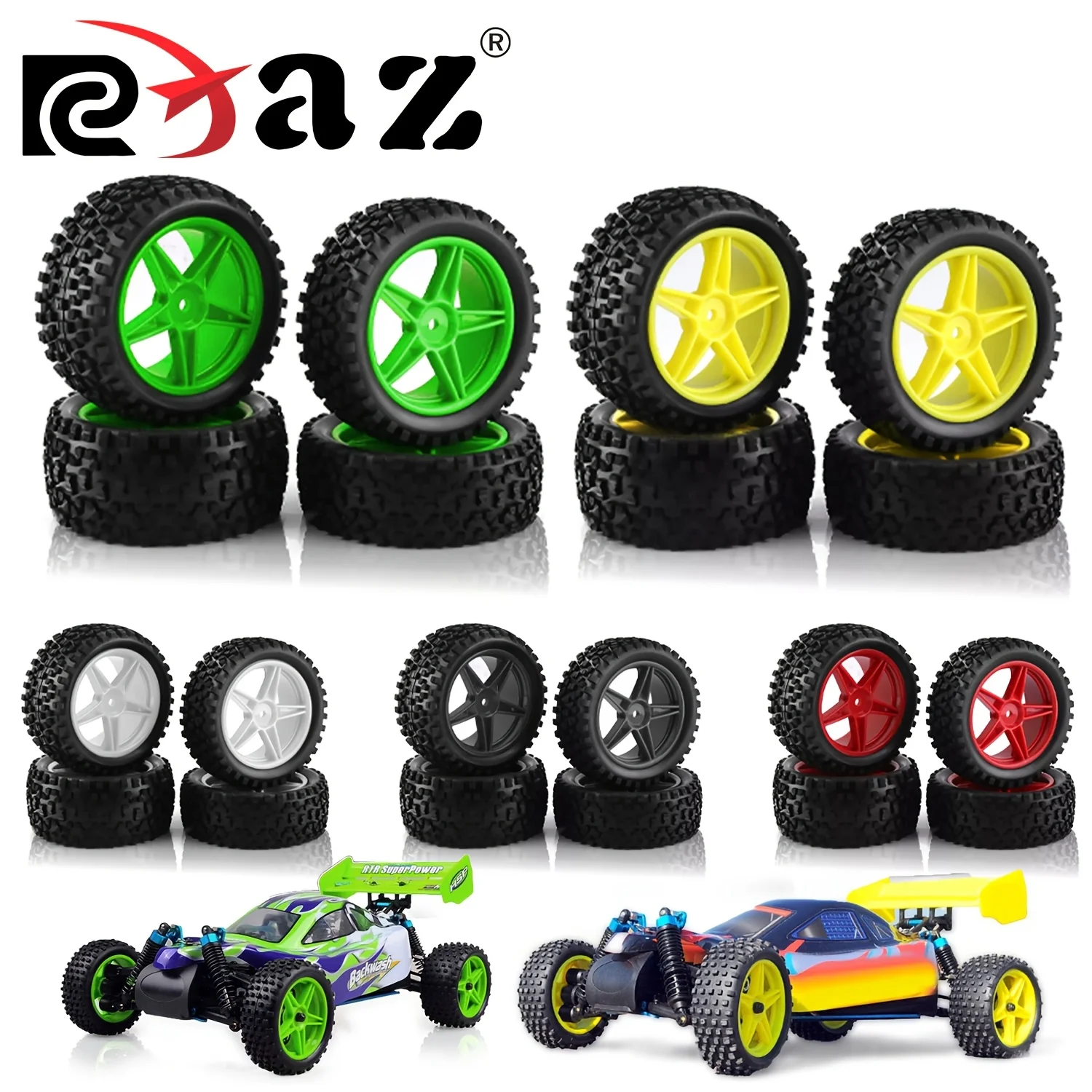 RCXAZ Off-Road Tires Plastic Rims Rubber Tires Abrasion Resistant For 1/10RC HSP 94107 94166 94106 94155 Tamiya Wltoys 144001
RCXAZ Off-Road Tires Plastic Rims Rubber Tires Abrasion Resistant For 1/10RC HSP 94107 94166 94106 94155 Tamiya Wltoys 144001