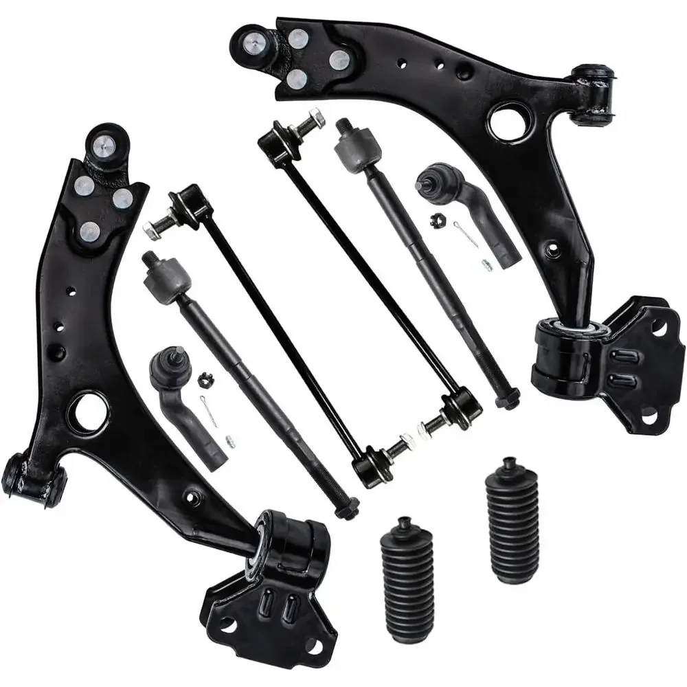 Front End Control Arms Kit with 2 Lower Arms, 4 Tie Rods, 2 Sway Bars, 2 Boots for 2014-2018 Model Years
Front End Control Arms Kit with 2 Lower Arms, 4 Tie Rods, 2 Sway Bars, 2 Boots for 2014-2018 Model Years