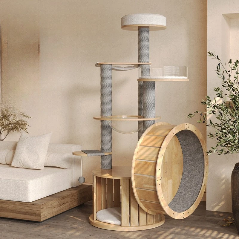 Silent treadmill cat climbing frame solid wood cat nest integrated space capsule for home use
Silent treadmill cat climbing frame solid wood cat nest integrated space capsule for home use
