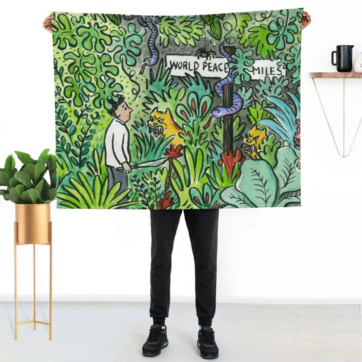 World Peace Jungle Throw Blanket Warm Cozy Throw Blanket for Living Room Couch
World Peace Jungle Throw Blanket Warm Cozy Throw Blanket for Living Room Couch