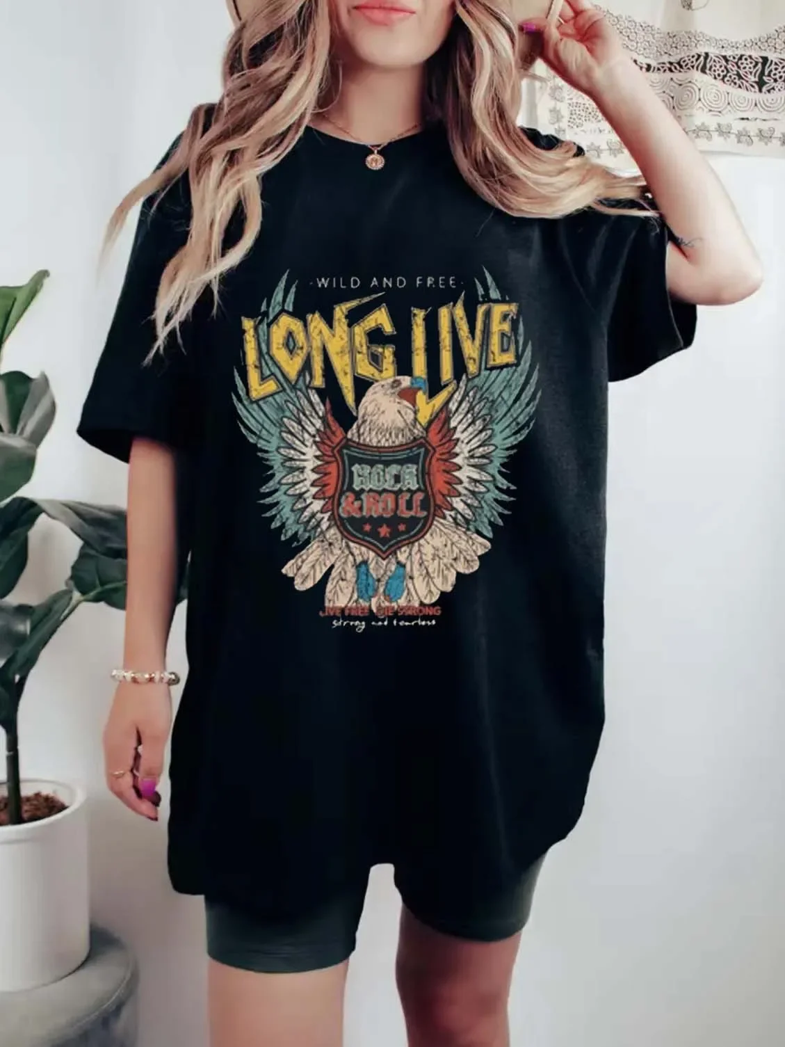 2024 T-Shirt Women's Rock And Roll Printed Pattern Clothing Casual Fashion Basic Style Printed Trend Cute Versatile T-Shirt.
2024 T-Shirt Women's Rock And Roll Printed Pattern Clothing Casual Fashion Basic Style Printed Trend Cute Versatile T-Shirt.