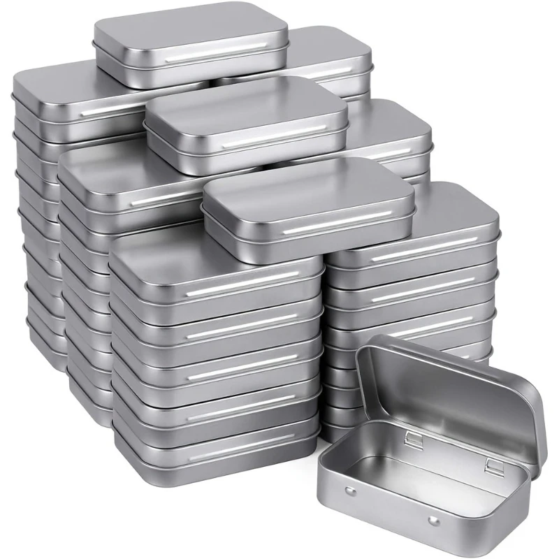 40-Pack Aluminum Storage Boxes With Hinged Lids Portable Rectangular Tin Containers For Small Items Gift Card Holders Organizer
40-Pack Aluminum Storage Boxes With Hinged Lids Portable Rectangular Tin Containers For Small Items Gift Card Holders Organizer