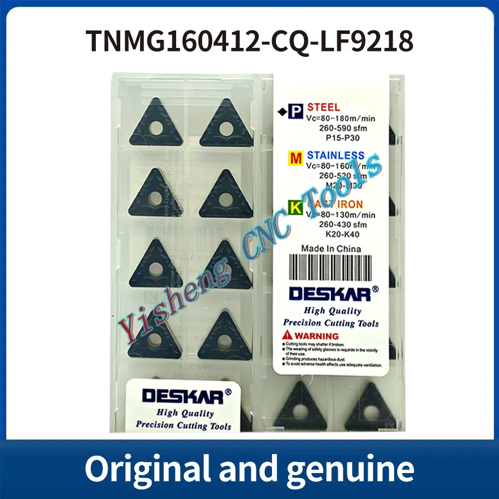 DESKAR 100% Original TNMG160404-CM TNMG160404-CQ TNMG160408-CM TNMG160408-CQ TNMG160412-CQ LF9018 LF9218 CNC cutting tool
DESKAR 100% Original TNMG160404-CM TNMG160404-CQ TNMG160408-CM TNMG160408-CQ TNMG160412-CQ LF9018 LF9218 CNC cutting tool