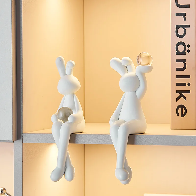 Скандинавские фигурки кролика с хрустальным шаром, статуя кролика из смолы, современный художественный декор, настольная скульптура, ремесла, украшения для дома
Скандинавские фигурки кролика с хрустальным шаром, статуя кролика из смолы, современный художественный декор, настольная скульптура, ремесла, украшения для дома