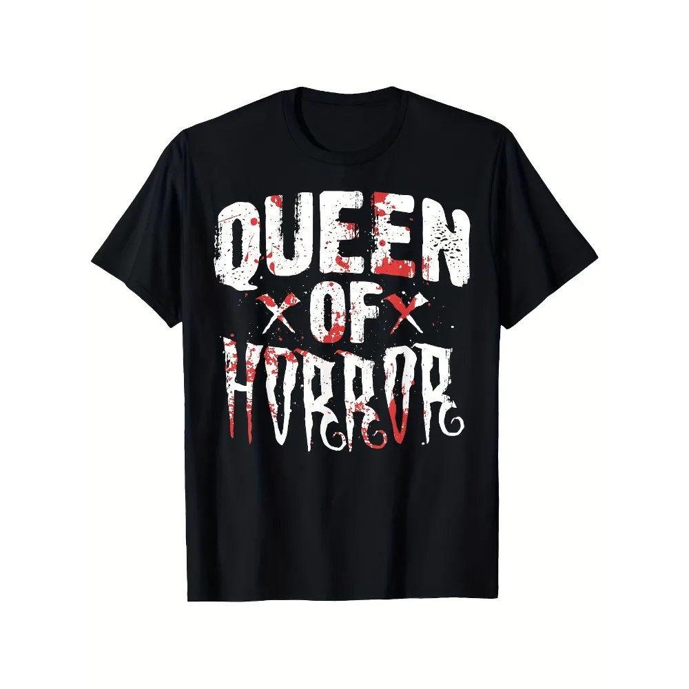 Queen of Horror Graphic Tee - Soft, Breathable, And Moisture-Absorbent Casual Round Neck T-Shirt for Men, Perfect Gift for Horror Fans, Short Sleeve - Versatile And Comfortable for Casual Outings, Plus Size
Queen of Horror Graphic Tee - Soft, Breathable, And Moisture-Absorbent Casual Round Neck T-Shirt for Men, Perfect Gift for Horror Fans, Short Sleeve - Versatile And Comfortable for Casual Outings, Plus Size