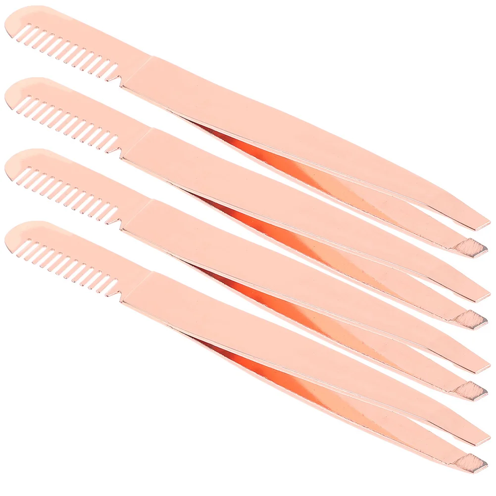 4Pcs Eyebrow Tweezers Stainless Steel Portable Precision Tweezers Hair Removal Brow Shaping Tool for Women Men Beauty
4Pcs Eyebrow Tweezers Stainless Steel Portable Precision Tweezers Hair Removal Brow Shaping Tool for Women Men Beauty