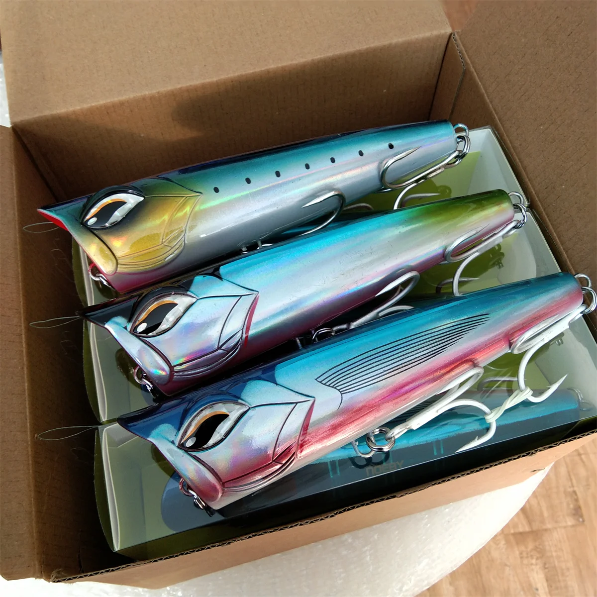 NOEBY 3pcs 19cm 129g Topwater Popper Fishing Lure Jet Popper Artificial Hard Bait for GT Tuna Sea Fishing Lure
NOEBY 3pcs 19cm 129g Topwater Popper Fishing Lure Jet Popper Artificial Hard Bait for GT Tuna Sea Fishing Lure