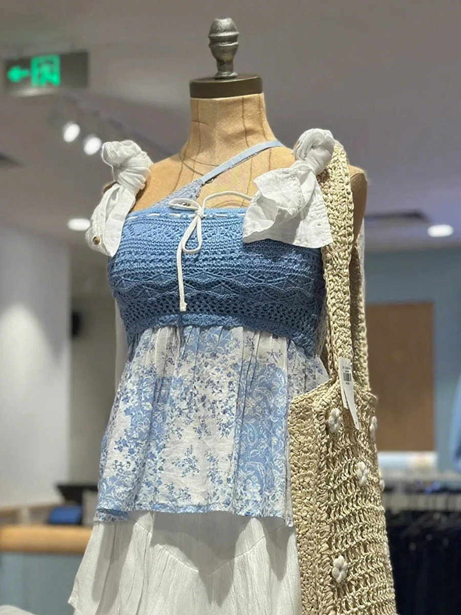 Hollow Out Knitted Floral Patchwork Tube Tops Women Summer Drawstring Off Shoulder Strapless Sweet Sexy Sleeveless Crop Tops Y2k
Hollow Out Knitted Floral Patchwork Tube Tops Women Summer Drawstring Off Shoulder Strapless Sweet Sexy Sleeveless Crop Tops Y2k