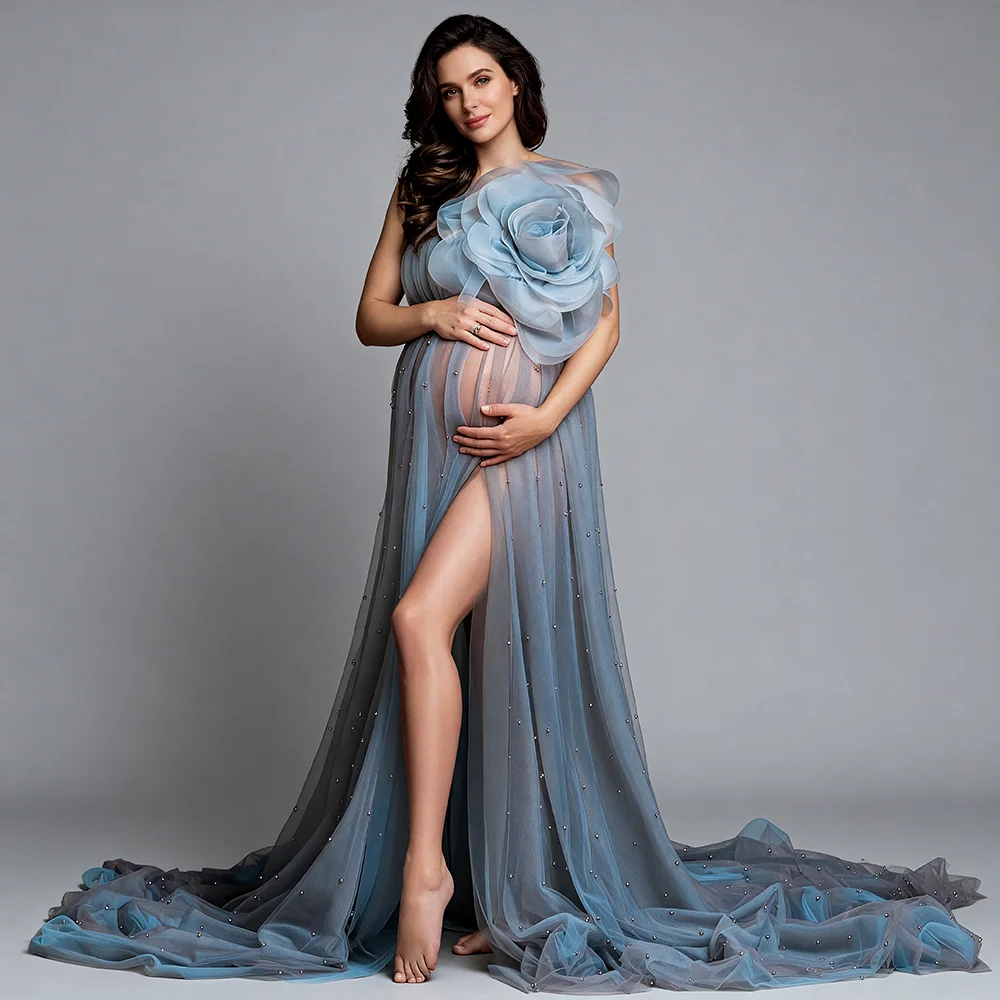 Maternity Photoshoot Dresses Pearls Tulle Pregnancy Shooting Dress Handmade Floral Maxi Dress for Pregnant Women for Photo Shoot
Maternity Photoshoot Dresses Pearls Tulle Pregnancy Shooting Dress Handmade Floral Maxi Dress for Pregnant Women for Photo Shoot