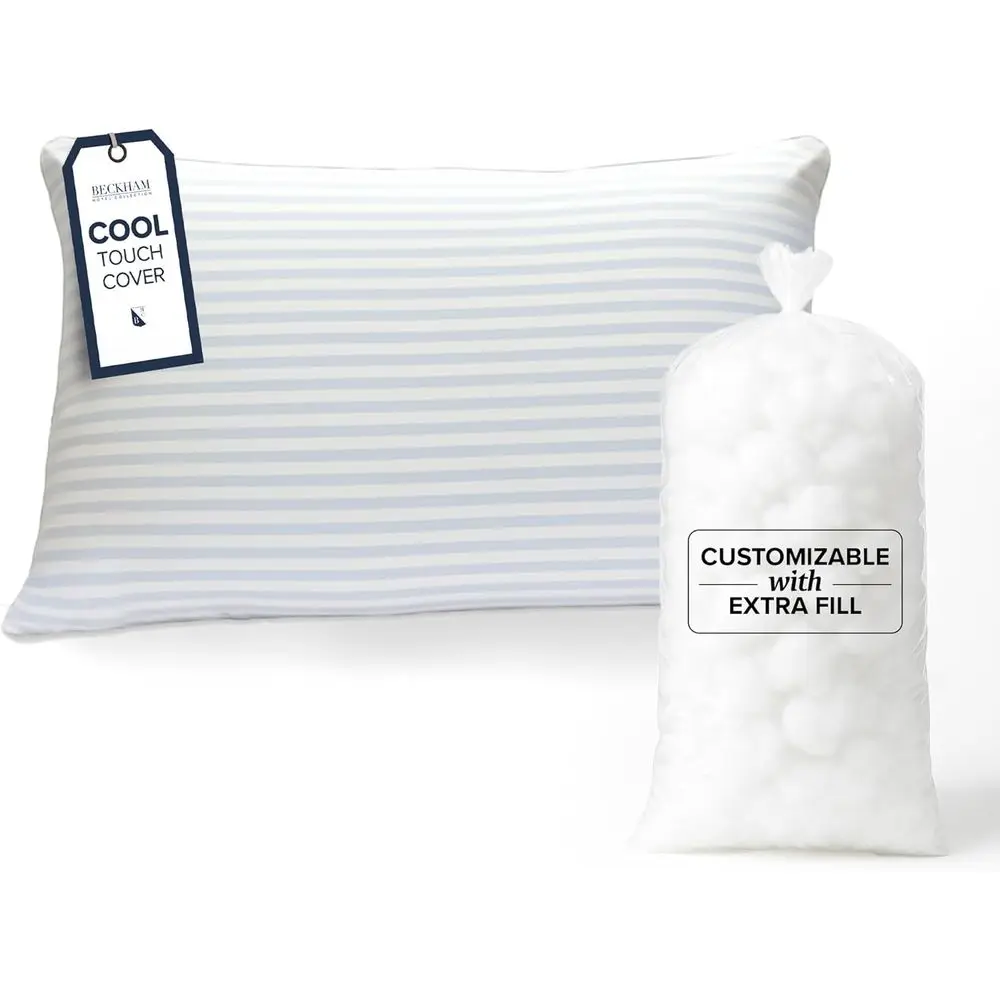 Sanctuary Queen Pillow - Cooling Qmax Adjustable Down Alternative Pillow with Extra Fill, Ideal for Side, Back, Stomach Sleepers
Sanctuary Queen Pillow - Cooling Qmax Adjustable Down Alternative Pillow with Extra Fill, Ideal for Side, Back, Stomach Sleepers
