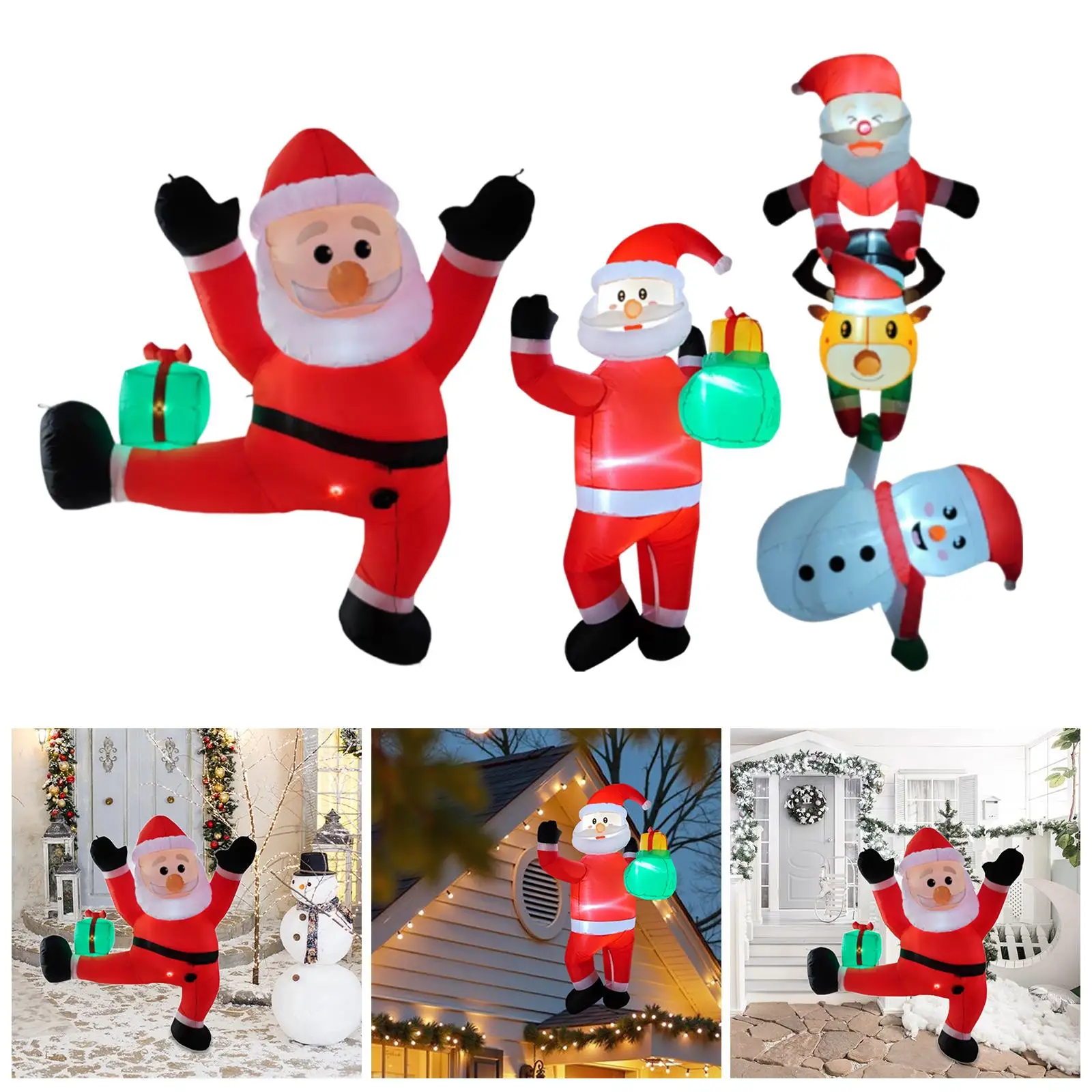 Надувной Санта-Клаус с LED-подсветкой для улицы, гигантское украшение для двора, светящаяся праздничная декорация для рождественского сада
Надувной Санта-Клаус с LED-подсветкой для улицы, гигантское украшение для двора, светящаяся праздничная декорация для рождественского сада
