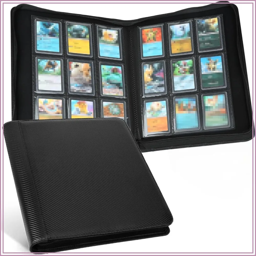 Toploader Binder Holds 288 Toploaders, 9 Pocket Trading Card Binder with Sleeves for 3x4" Toploaders, Double-Sided Storage Binder - Carton Black
Toploader Binder Holds 288 Toploaders, 9 Pocket Trading Card Binder with Sleeves for 3x4" Toploaders, Double-Sided Storage Binder - Carton Black