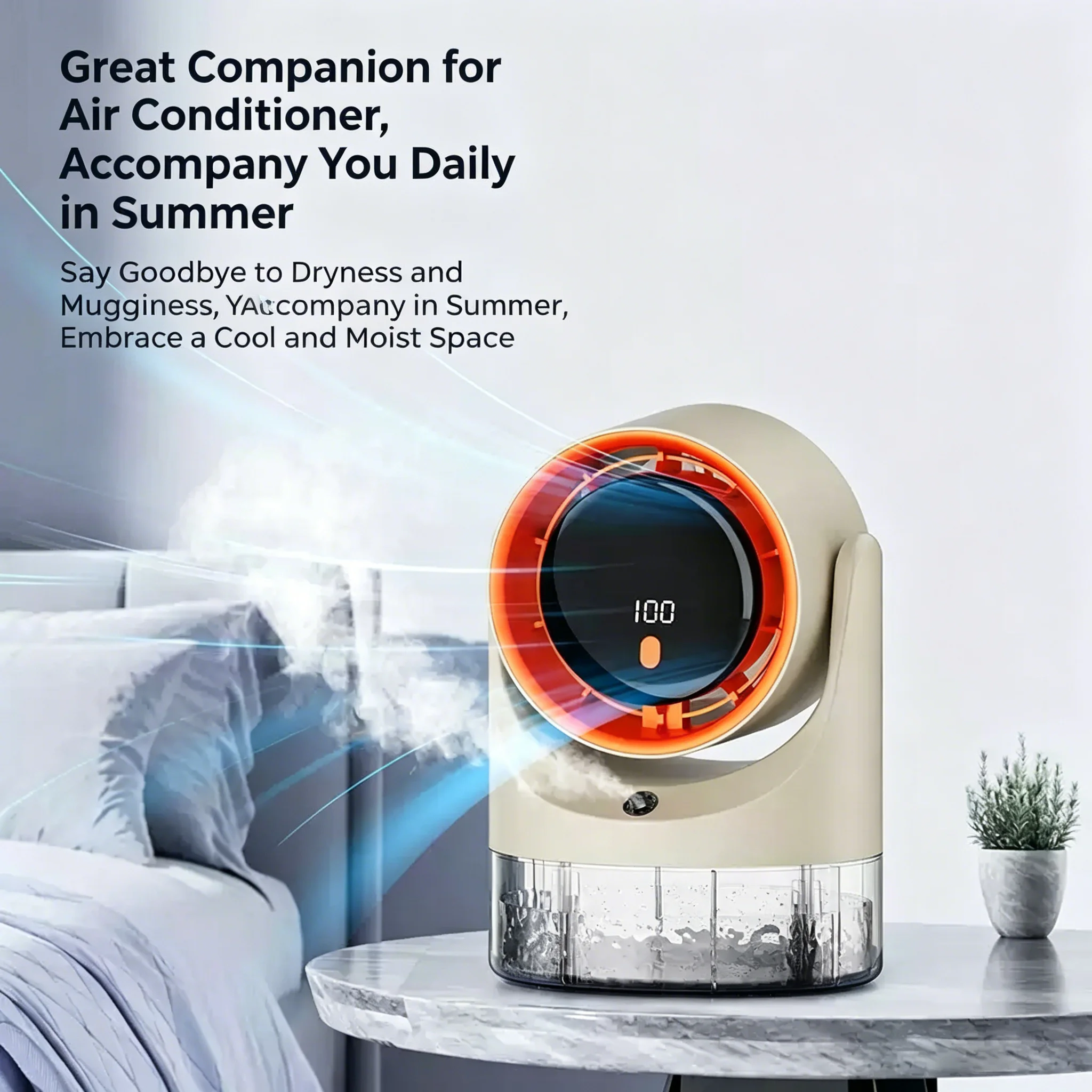 New Compact Mini Electric Fan with Single-Hole Mist Air Conditioner Ice-Cool Humidifying Circulating Fan 360° Adjustable
New Compact Mini Electric Fan with Single-Hole Mist Air Conditioner Ice-Cool Humidifying Circulating Fan 360° Adjustable