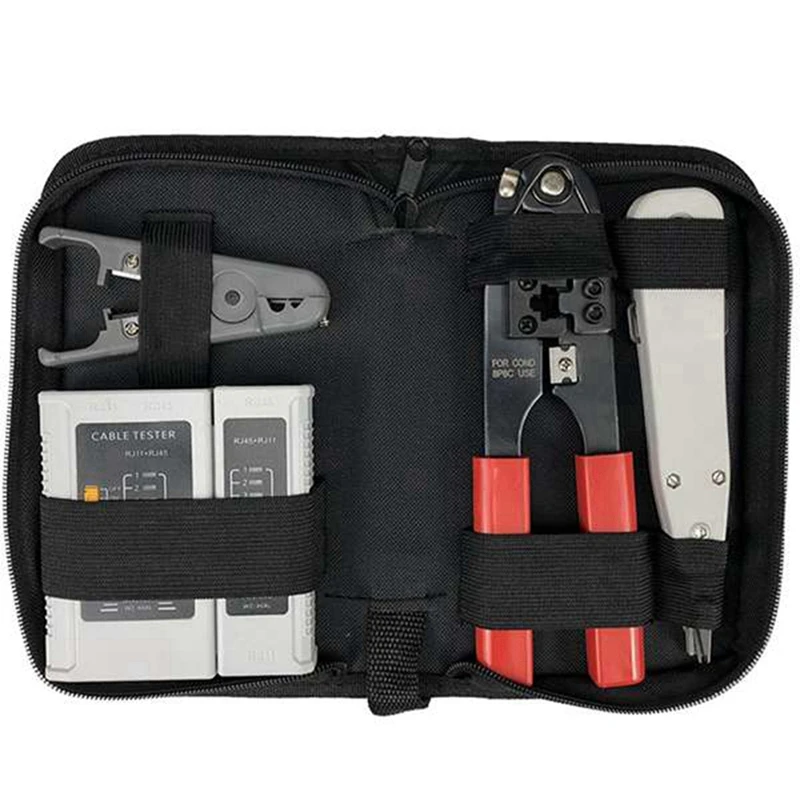 4-Piece Wire Stripper Network Cable Tester Wire Crimping Pliers Network Tool Combination Set Punching Tool
4-Piece Wire Stripper Network Cable Tester Wire Crimping Pliers Network Tool Combination Set Punching Tool
