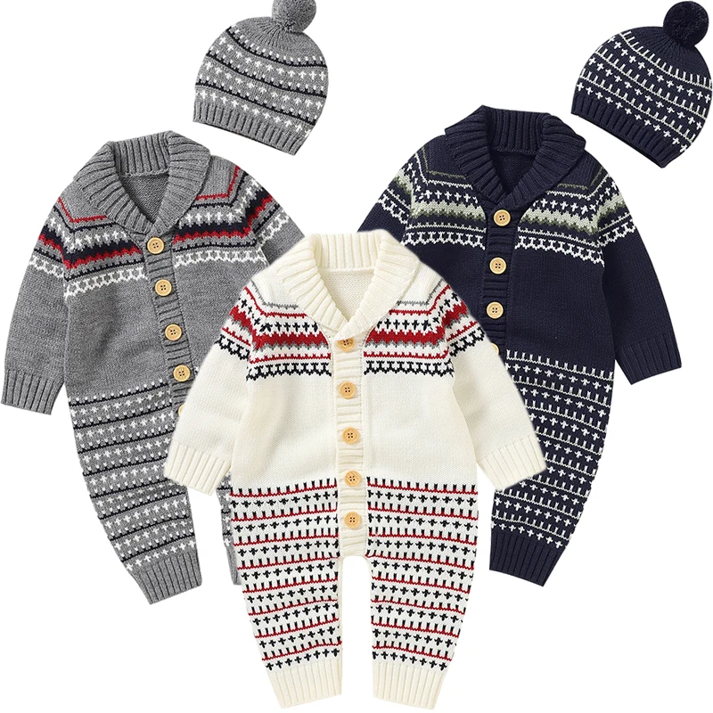 Winter Baby Rompers Knit+Hat Infant Boys Girls Jumpsuits Clothes Autumn Solid Knitted Newborn Toddler Kids Overalls One Piece
Winter Baby Rompers Knit+Hat Infant Boys Girls Jumpsuits Clothes Autumn Solid Knitted Newborn Toddler Kids Overalls One Piece