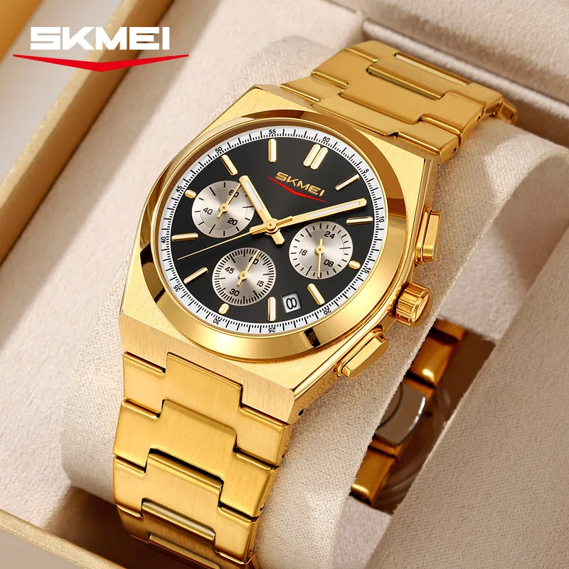 SKMEI 9371 Fashion New Man Watch Stopwatch Clock Stainless Steel Sport Men Wristwatch Waterproof LuminousQuartz Men's Watches
SKMEI 9371 Fashion New Man Watch Stopwatch Clock Stainless Steel Sport Men Wristwatch Waterproof LuminousQuartz Men's Watches