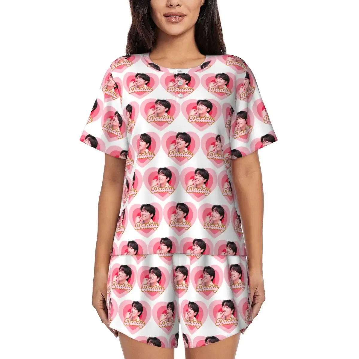 Gong Yoo Round Neck Short Sleeve Nightgowns for Sleeping Sleepshirts Women Loose Pajama Set Short Pants
Gong Yoo Round Neck Short Sleeve Nightgowns for Sleeping Sleepshirts Women Loose Pajama Set Short Pants
