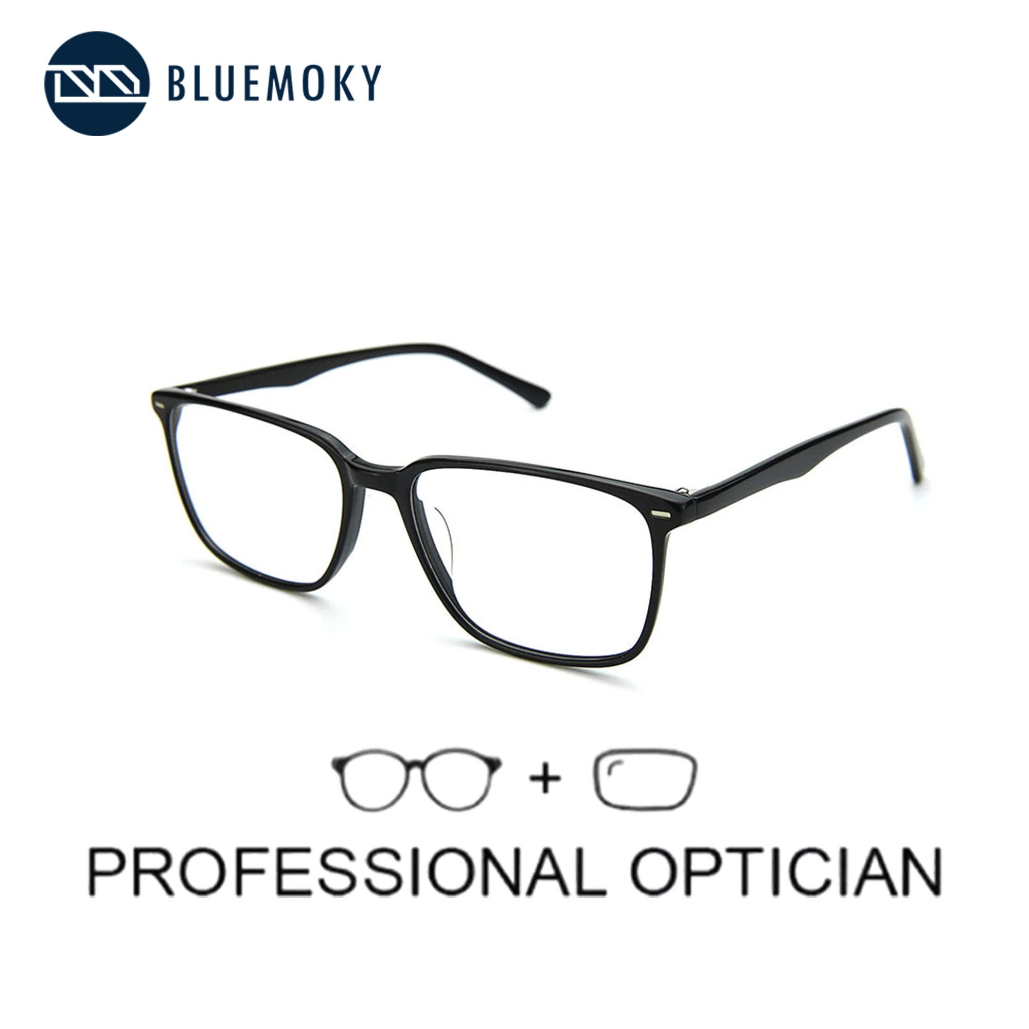 BLUEMOKY Men's Design Prescription Eyewear Rectangular Full Rim Progressive Optical Eyeglasses Acetate Anti Blue Light Glasses
BLUEMOKY Men's Design Prescription Eyewear Rectangular Full Rim Progressive Optical Eyeglasses Acetate Anti Blue Light Glasses