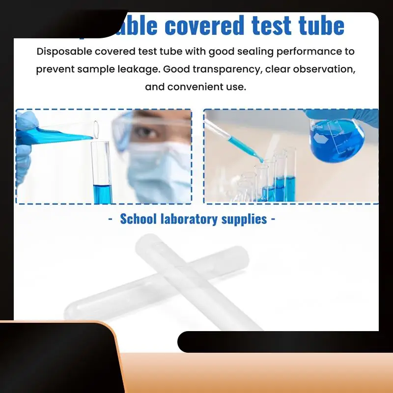 100Pcs Clear Plastic Test Tube With Cap 12X100mm U-Shaped Bottom Long Transparent Test Tube Lab Supplies-N38R
100Pcs Clear Plastic Test Tube With Cap 12X100mm U-Shaped Bottom Long Transparent Test Tube Lab Supplies-N38R