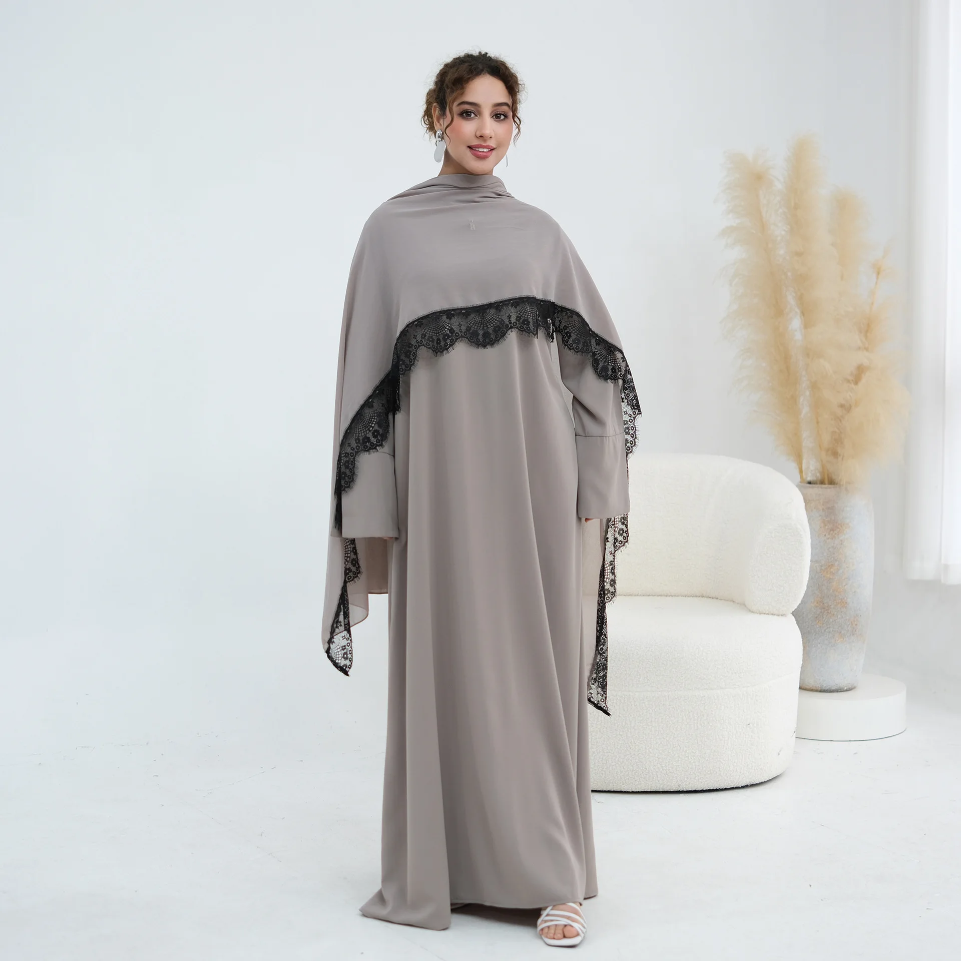 Dress Hijab 2 Piece Set Women Eid Muslim Lace Dresses Khimar Suit Abaya Jalabiya Ramadan Dubai Kaftan Vestidos Arab Long Robe
Dress Hijab 2 Piece Set Women Eid Muslim Lace Dresses Khimar Suit Abaya Jalabiya Ramadan Dubai Kaftan Vestidos Arab Long Robe