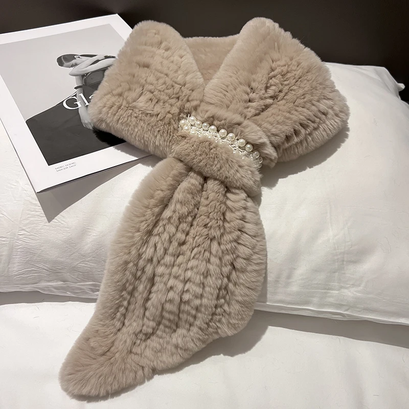 Winter Real Rex Rabbit Fur Scarf Women's Warm Fur Scarf Fashion Woven Natural Fur Neckerchief Thick Warm Female Scarves Shawl
Winter Real Rex Rabbit Fur Scarf Women's Warm Fur Scarf Fashion Woven Natural Fur Neckerchief Thick Warm Female Scarves Shawl