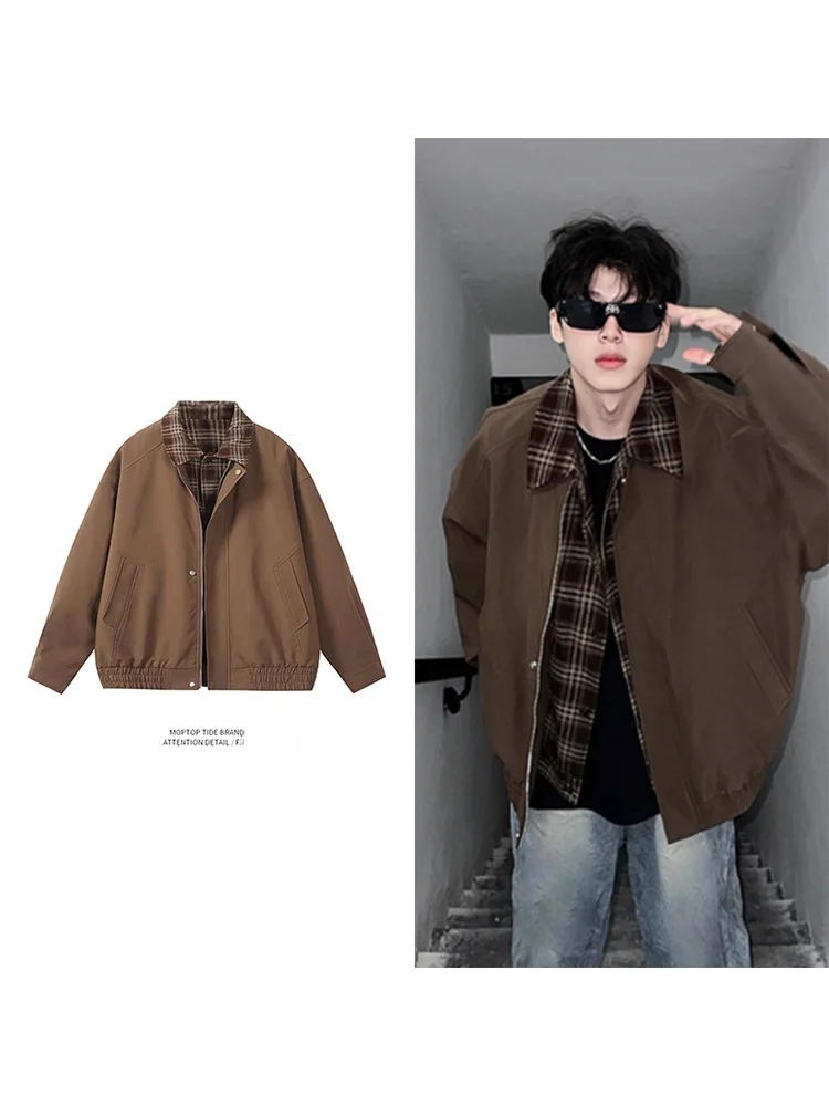 Винтажная коричневая мужская бейсбольная куртка, осенне-зимняя мода, искусственный двухсекционный воротник-стойка из полиэстера, ветрозащитная, стандартная посадка
Винтажная коричневая мужская бейсбольная куртка, осенне-зимняя мода, искусственный двухсекционный воротник-стойка из полиэстера, ветрозащитная, стандартная посадка