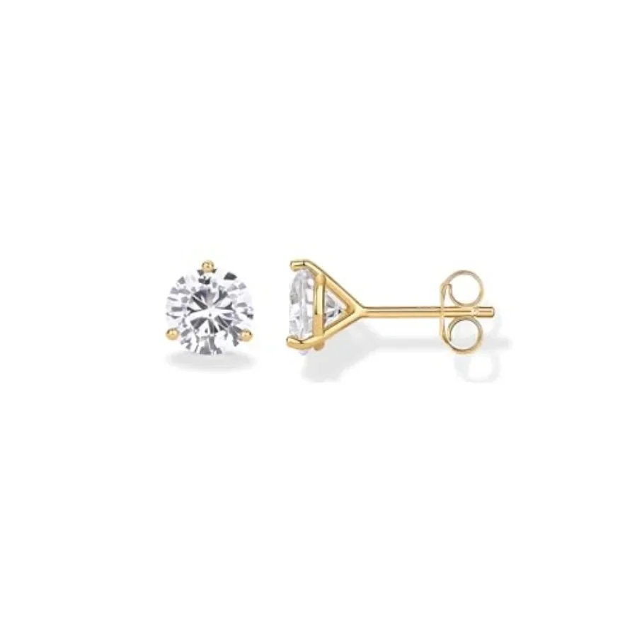 14K Gold Plated 925 Sterling Silver Cubic Zirconia Stud Earrings for Women - Simulated Diamond CZ Earrings
14K Gold Plated 925 Sterling Silver Cubic Zirconia Stud Earrings for Women - Simulated Diamond CZ Earrings