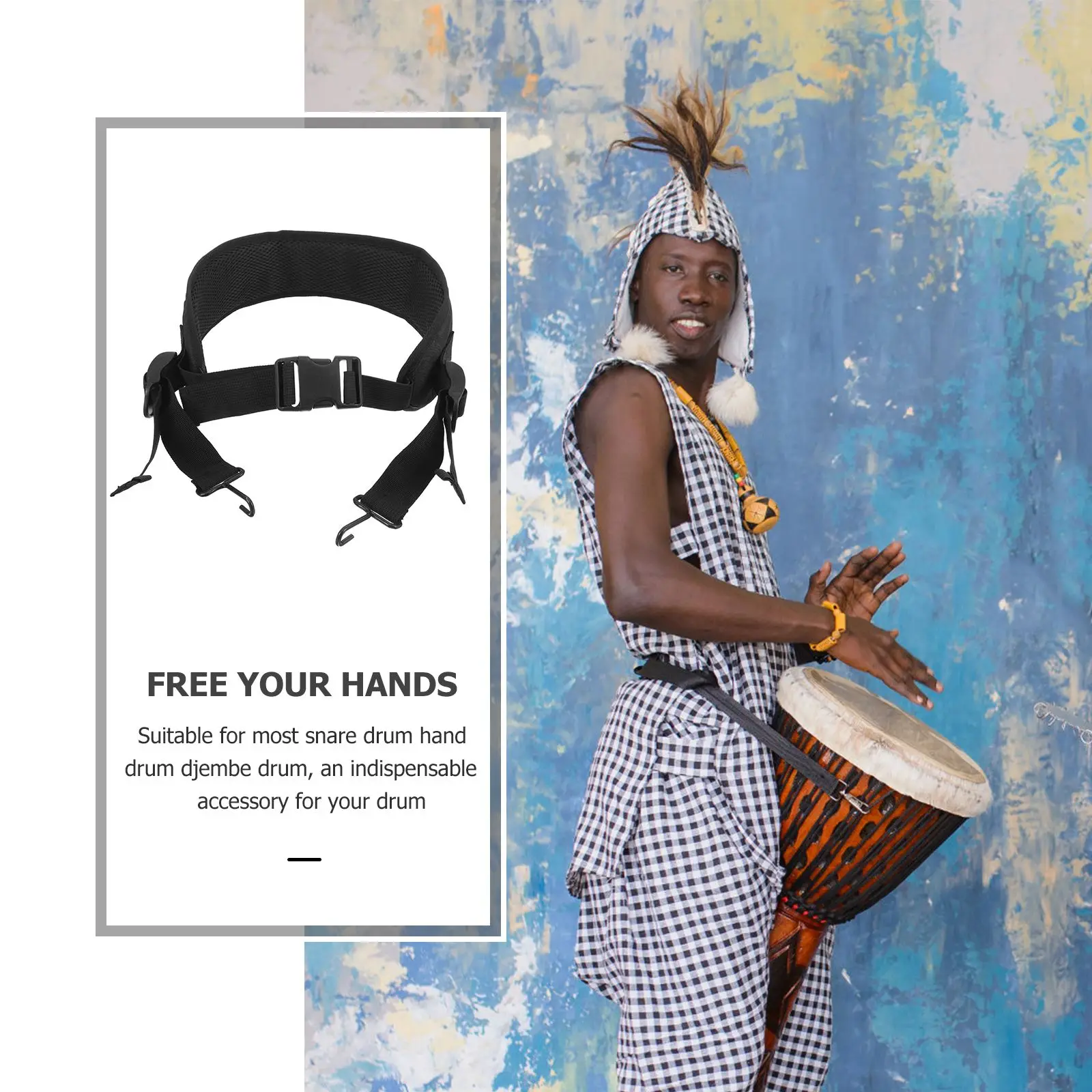 Djembe Drum Strap African Hand Drum Adjustable Sling Strap Snare Drum Strap Percussion Instrument Shoulder Belt Tambourine Belt
Djembe Drum Strap African Hand Drum Adjustable Sling Strap Snare Drum Strap Percussion Instrument Shoulder Belt Tambourine Belt