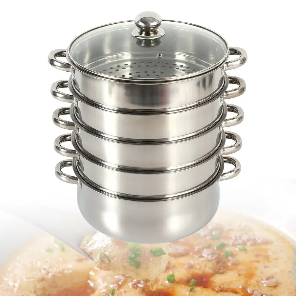 Multi-Function 5-Layer Stainless Steel Steamer 26cm/28cm/30cm Steamer for Cooking
Multi-Function 5-Layer Stainless Steel Steamer 26cm/28cm/30cm Steamer for Cooking