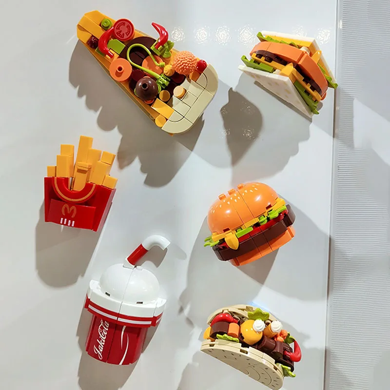 JAKI Diy магнит на холодильник наклейка картофель фри гамбург сэндвич тако пицца строительные блоки модель кирпичи детские наборы наборы игрушки
JAKI Diy магнит на холодильник наклейка картофель фри гамбург сэндвич тако пицца строительные блоки модель кирпичи детские наборы наборы игрушки