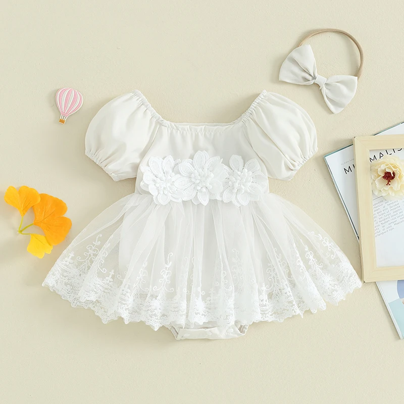 Summer Baby Clothes 3D Flower Mesh Patchwork Infant Baby Girl Romper Jumpsuit Toddler Cute Princess Outfit Clothing for Newborns
Summer Baby Clothes 3D Flower Mesh Patchwork Infant Baby Girl Romper Jumpsuit Toddler Cute Princess Outfit Clothing for Newborns