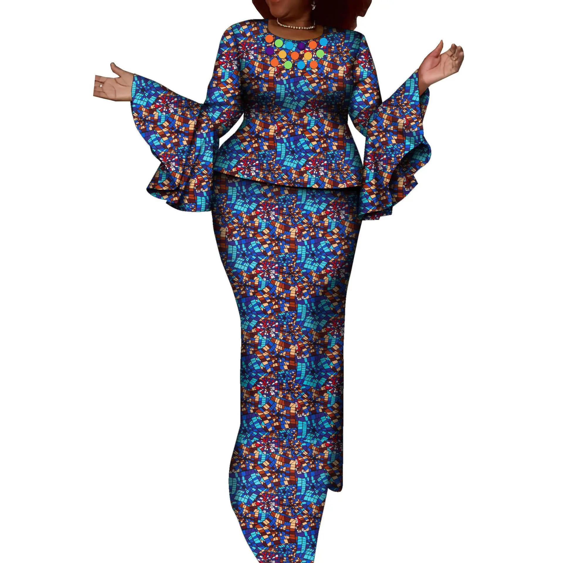 Plus Size African Party Dresses for Women 2025 New Fashion Dashiki Ankara Wedding Evening Gown Elegant Maxi Dress Lady Skirt Set
Plus Size African Party Dresses for Women 2025 New Fashion Dashiki Ankara Wedding Evening Gown Elegant Maxi Dress Lady Skirt Set