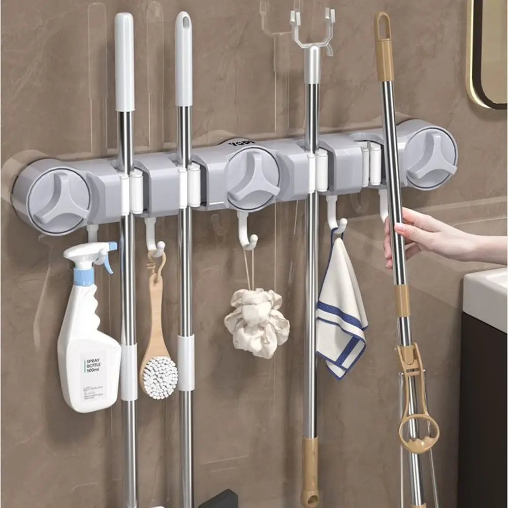 4 Position Suction Cup Mop Holder 5 Hooks Waterproof Mop Hanging Rack with Hook Strong Fixed Bathroom Broom Hanger Laundry Room
4 Position Suction Cup Mop Holder 5 Hooks Waterproof Mop Hanging Rack with Hook Strong Fixed Bathroom Broom Hanger Laundry Room