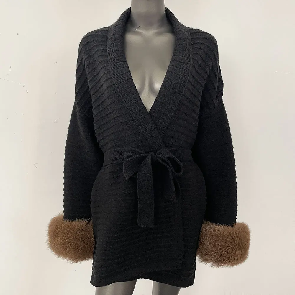OFTBUY Real Fox Fur Collar Jacket Cardigan Natural Raccoon Knitted Jacket Knit Lady Knitwear Women Spring Autumn Knitwear Coat
OFTBUY Real Fox Fur Collar Jacket Cardigan Natural Raccoon Knitted Jacket Knit Lady Knitwear Women Spring Autumn Knitwear Coat